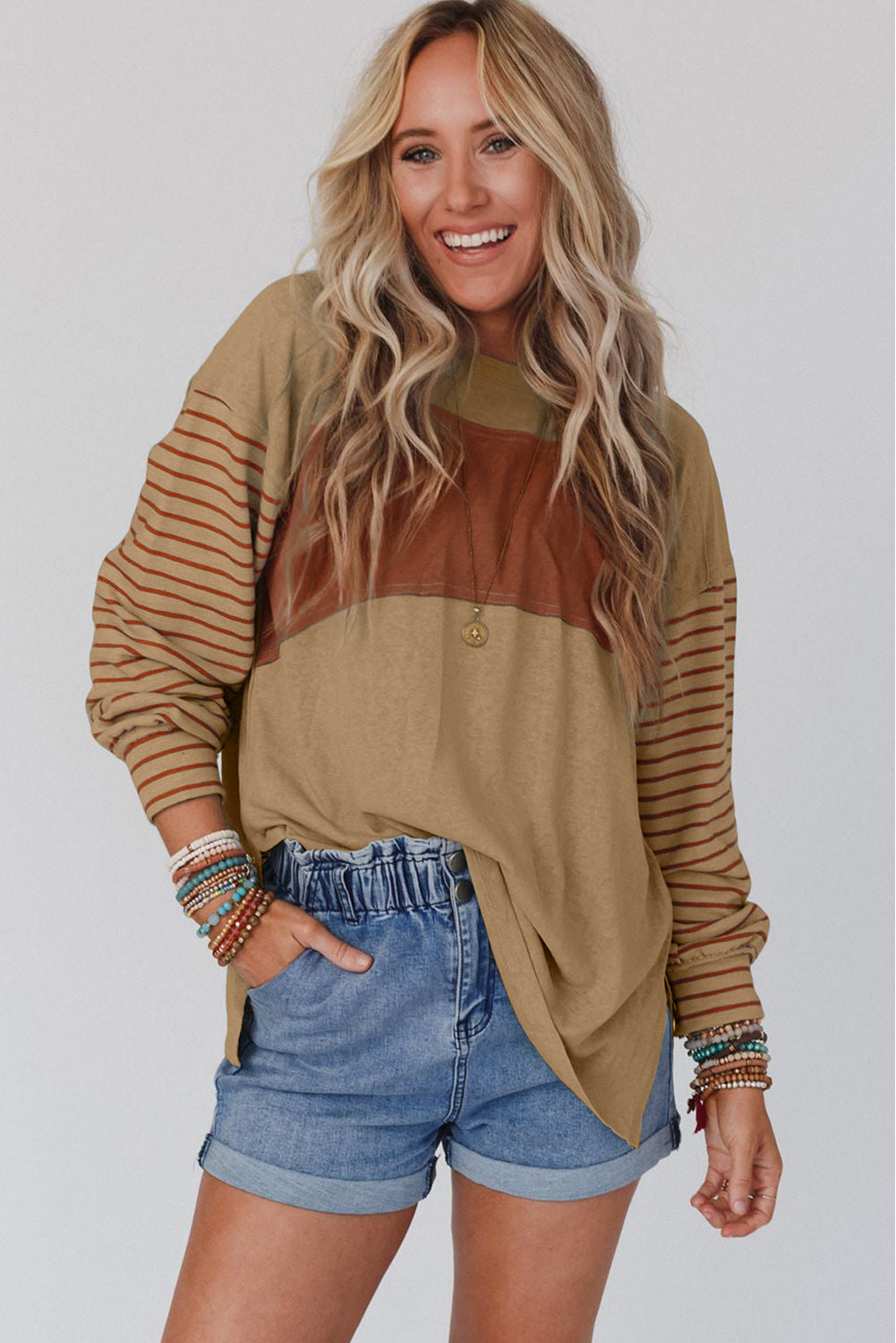 Colorblock Striped Top