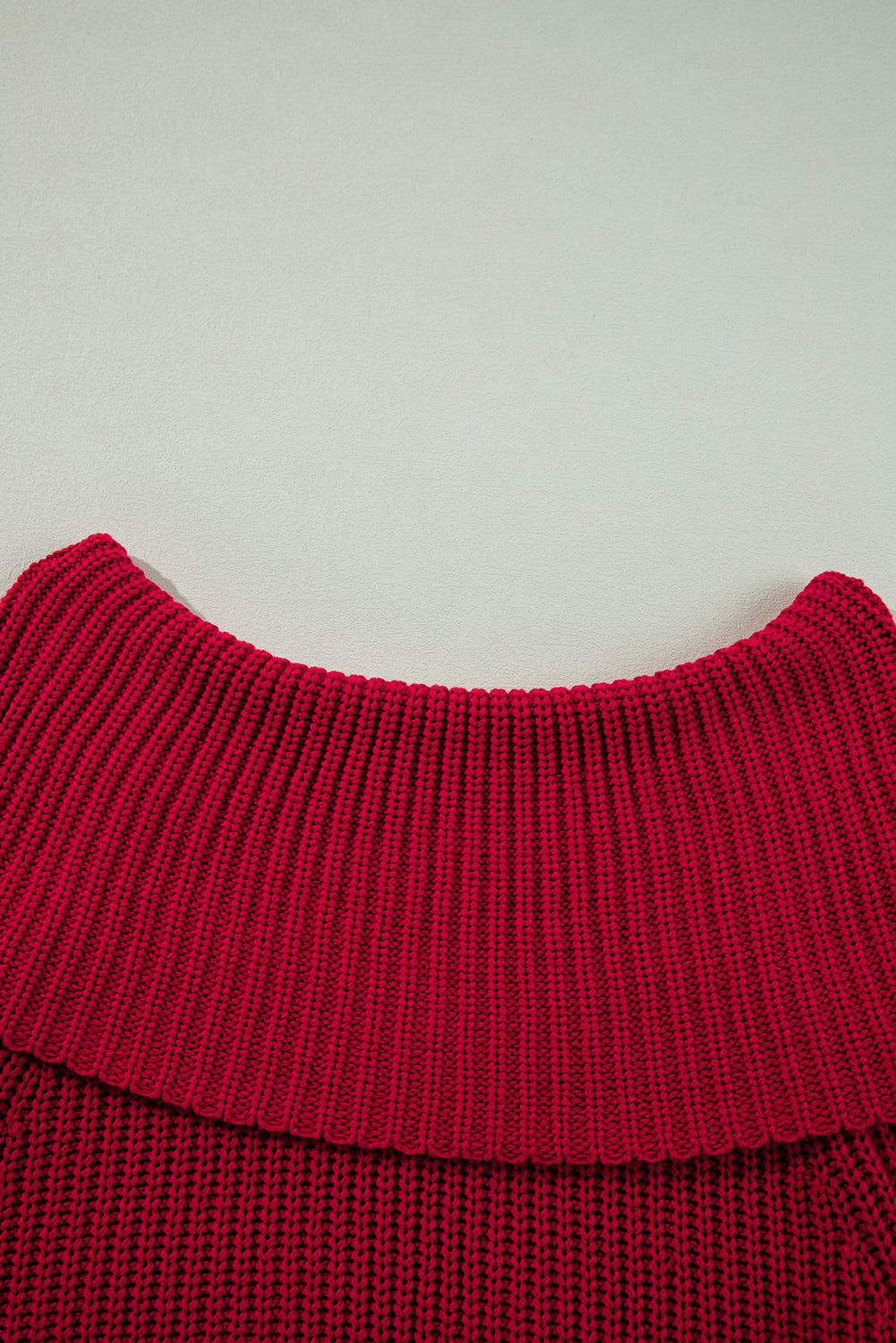 Red Off-the-shoulder Sweater