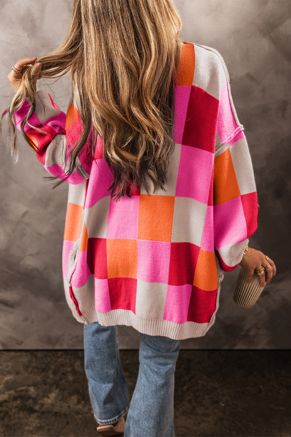 Checkered Vibrant Cardigan