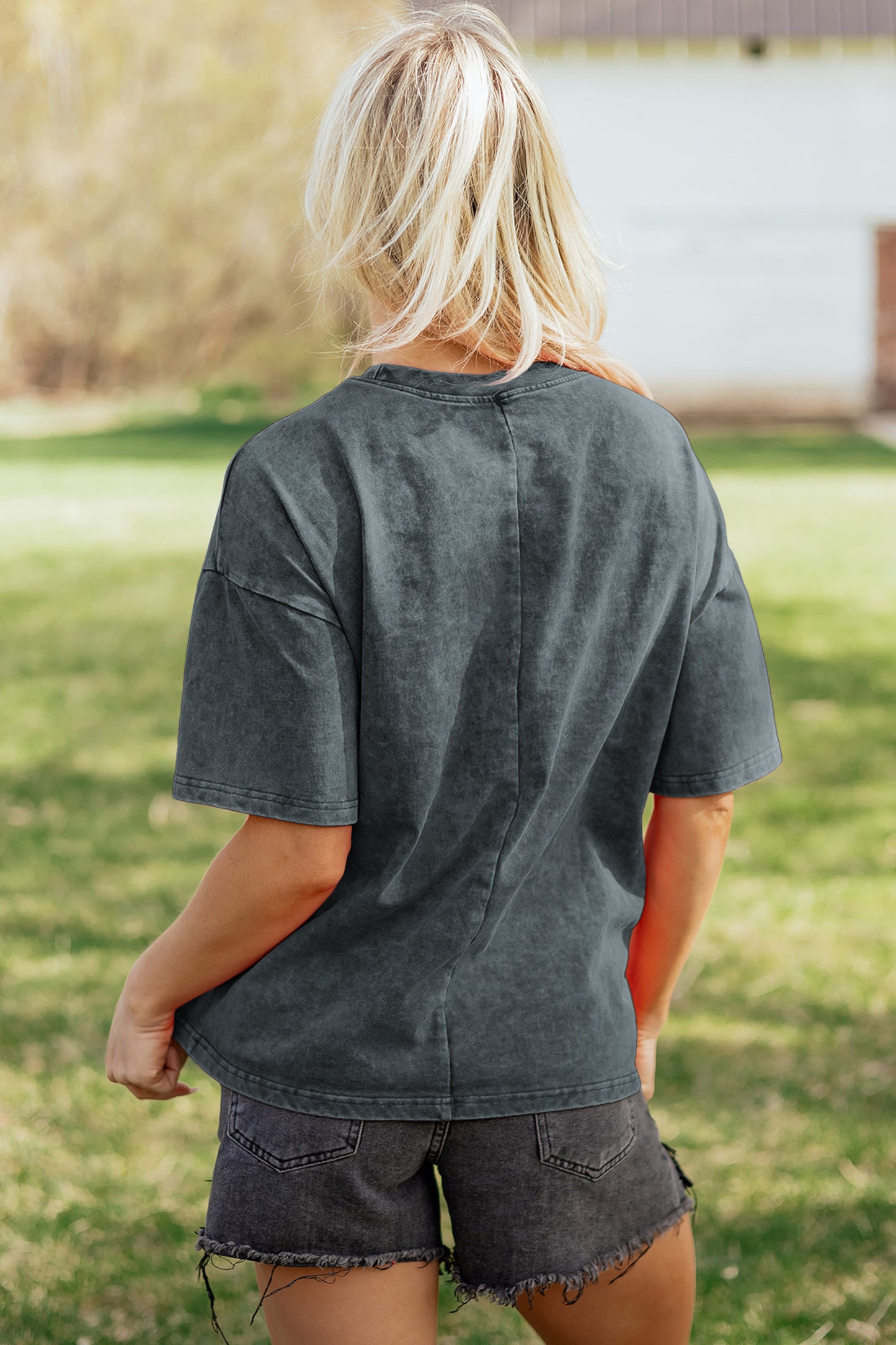 Cotton Mineral Washed Oversize Tee