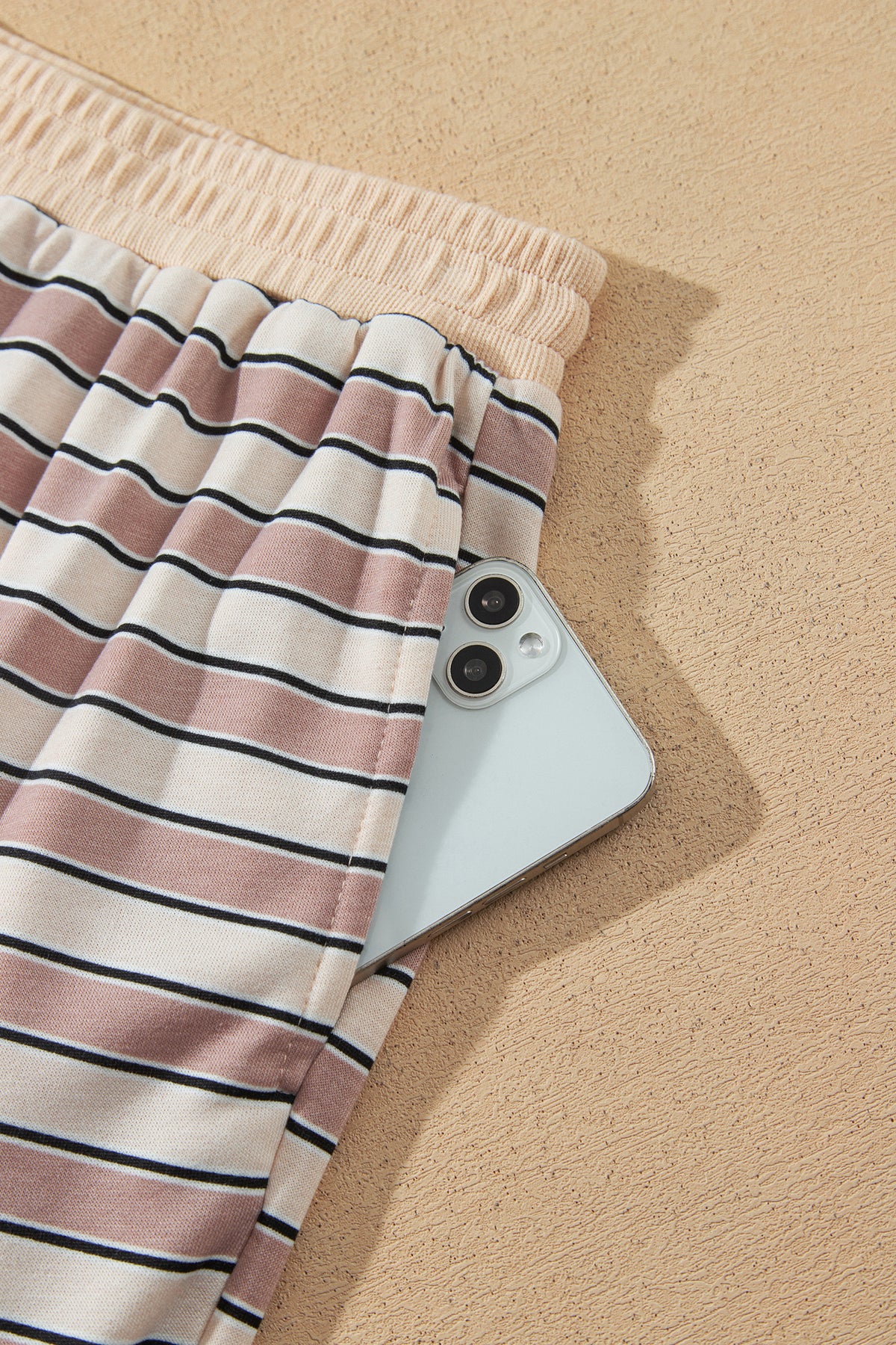 Khaki Stripe Pants Set