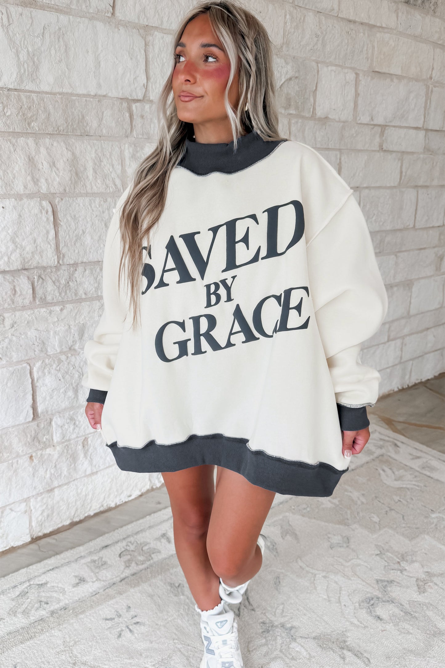 Saved By Grace Oversized Sweatshirt