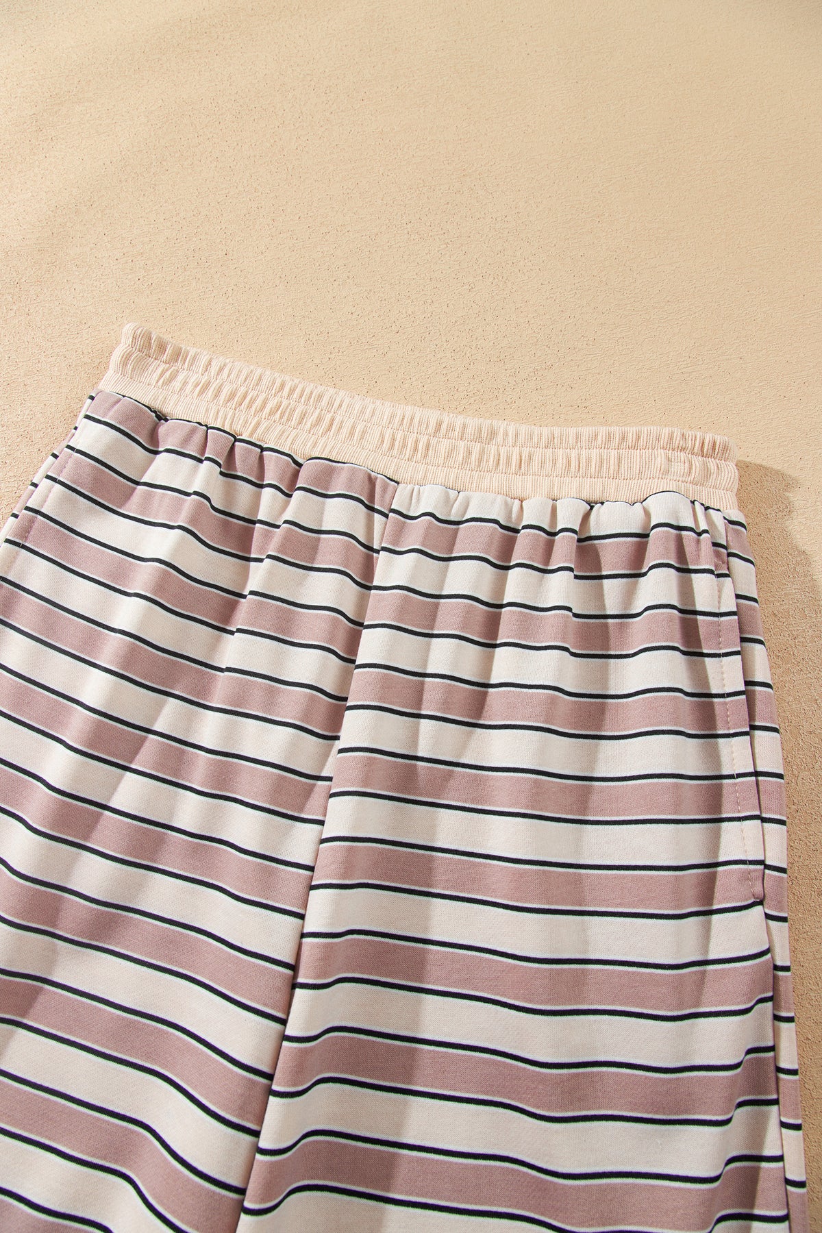 Khaki Stripe Pants Set