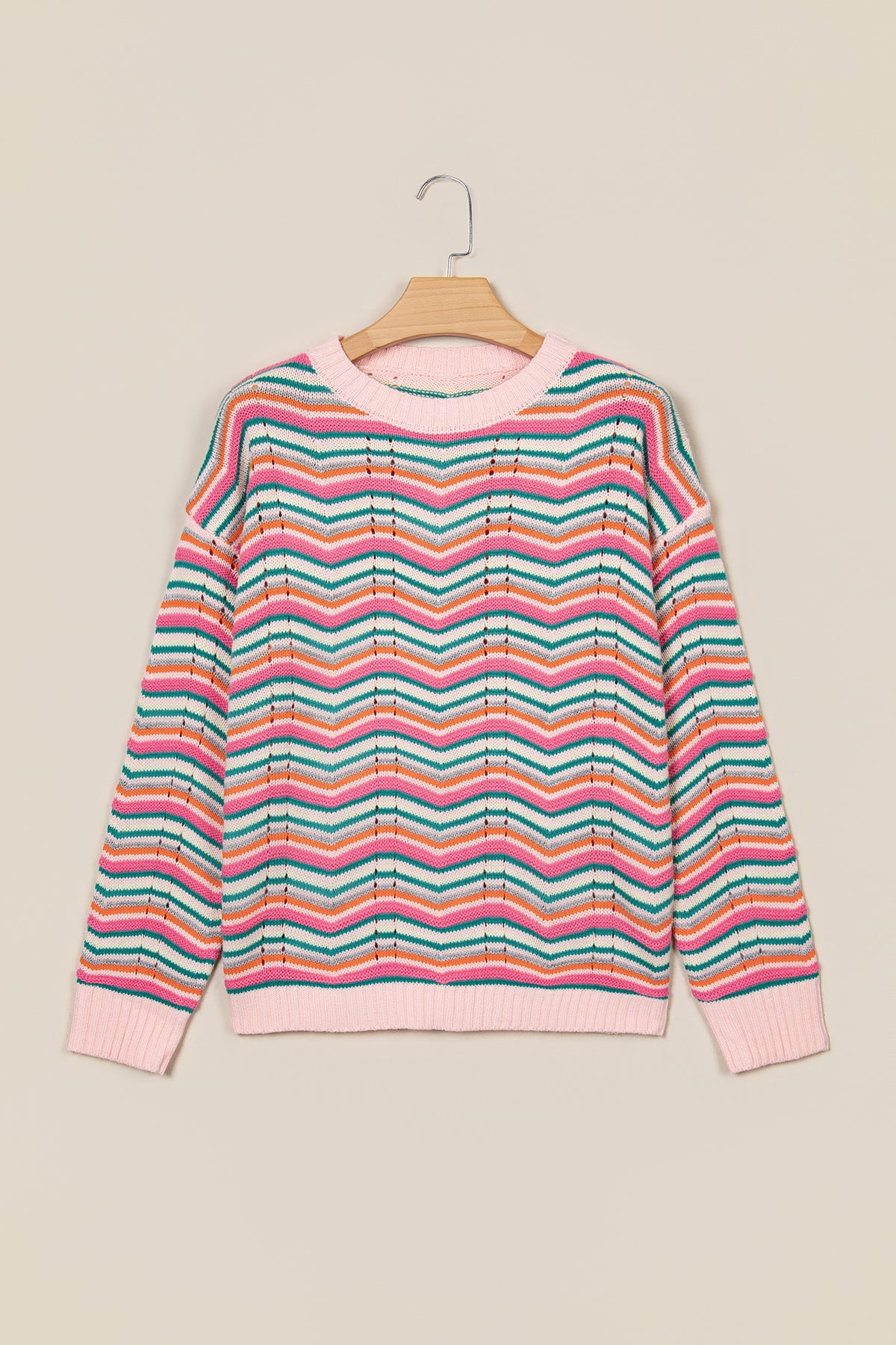 Multicolour Chevron Striped Sweater