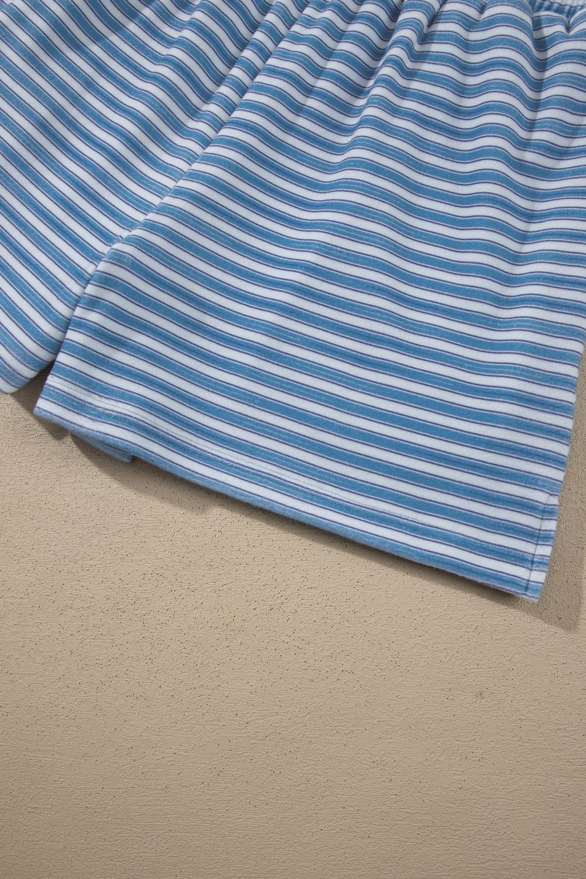 Stripe Long Sleeve Oversized Top & Shorts Set