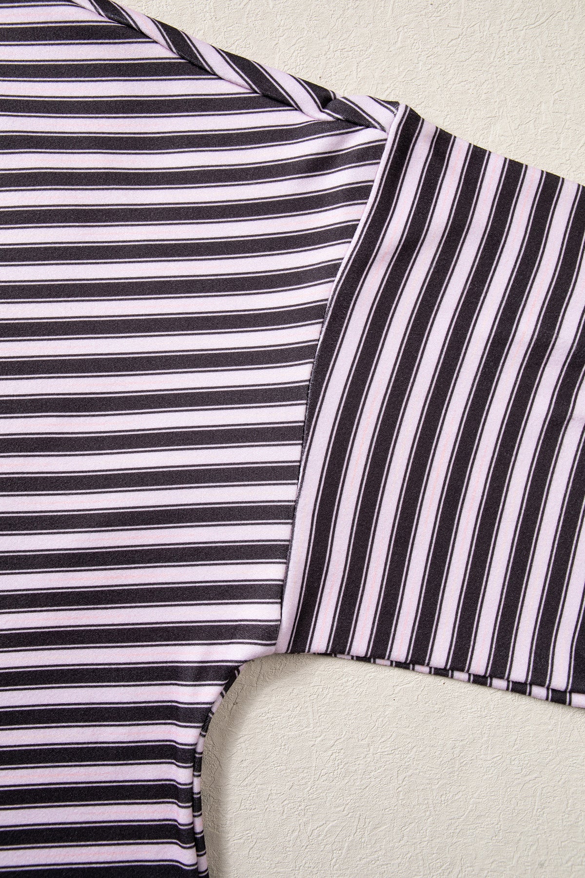 Stripe Long Sleeve Oversized Top & Shorts Set