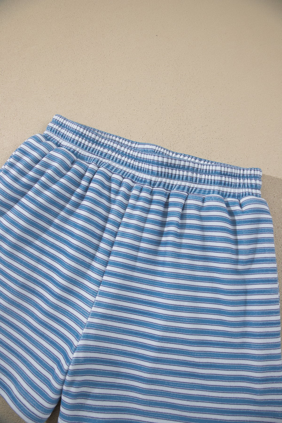 Stripe Long Sleeve Oversized Top & Shorts Set