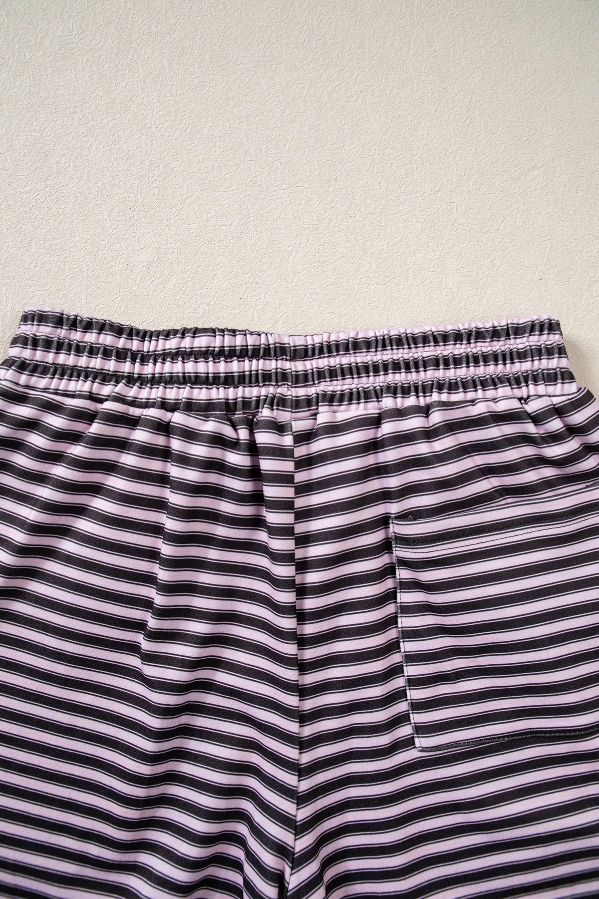 Stripe Long Sleeve Oversized Top & Shorts Set