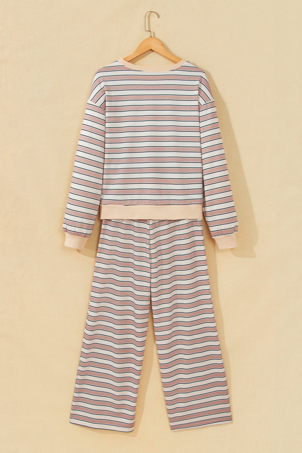 Khaki Stripe Pants Set
