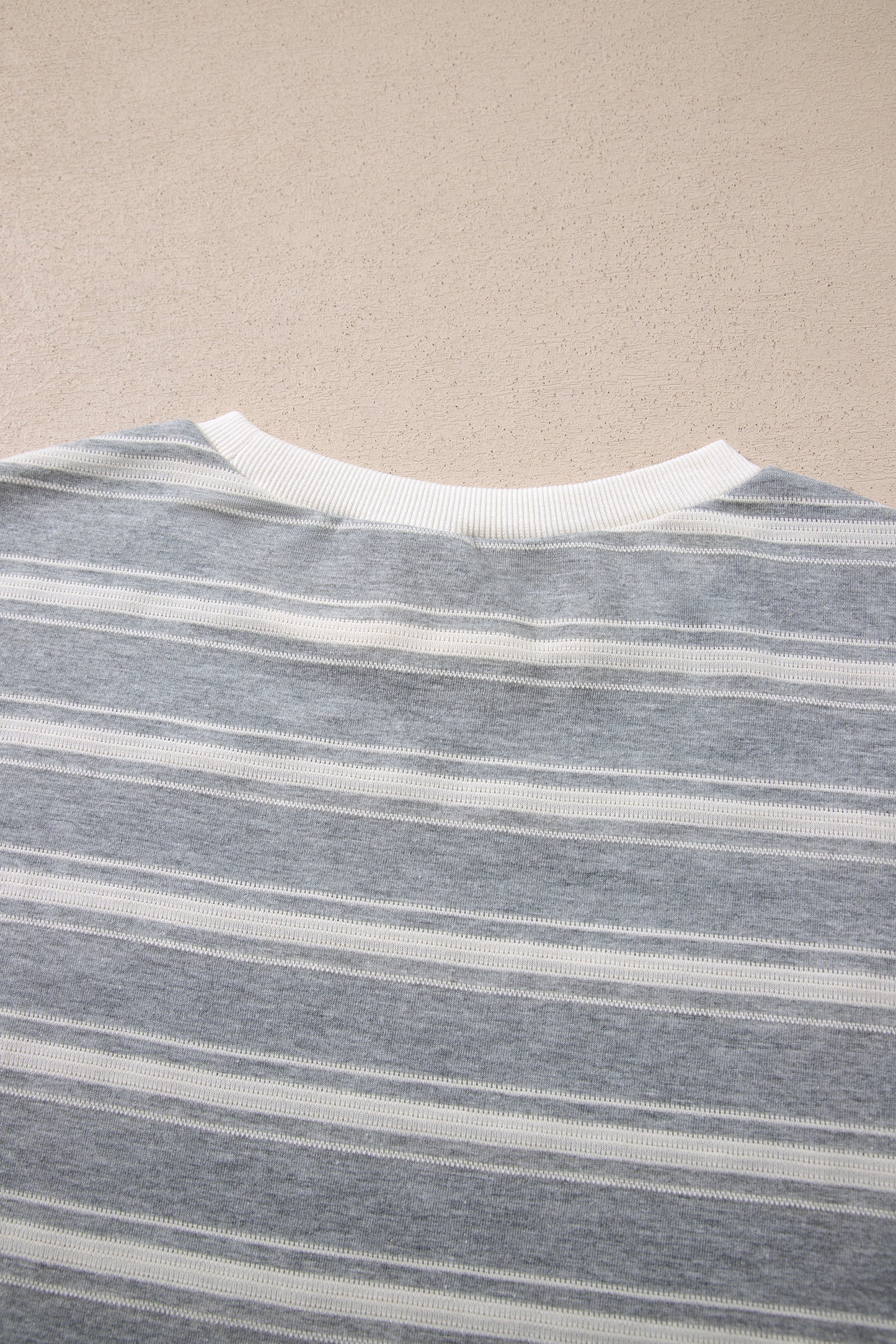 Gray Stripe Long Sleeve Tunic Top