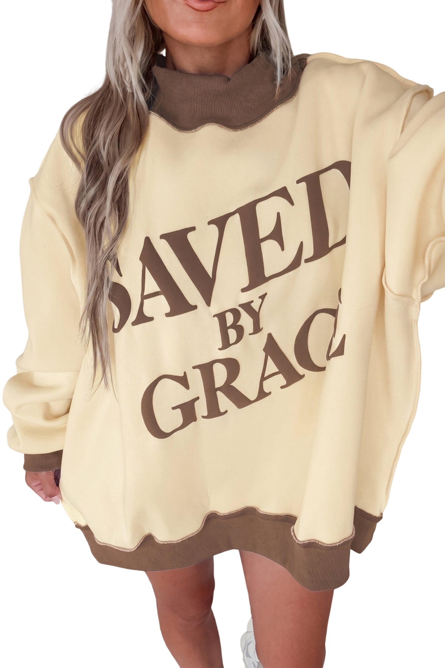 Saved By Grace Oversized Sweatshirt