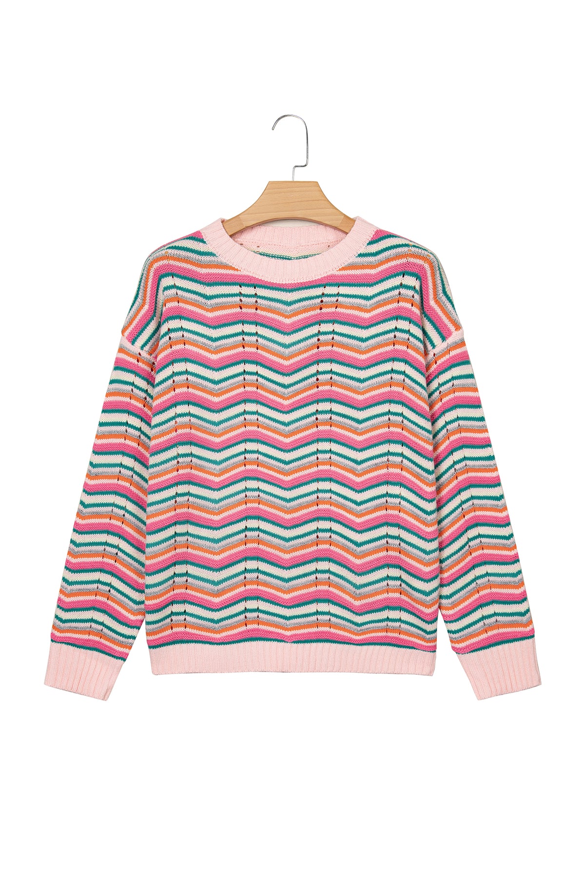 Multicolour Chevron Striped Sweater