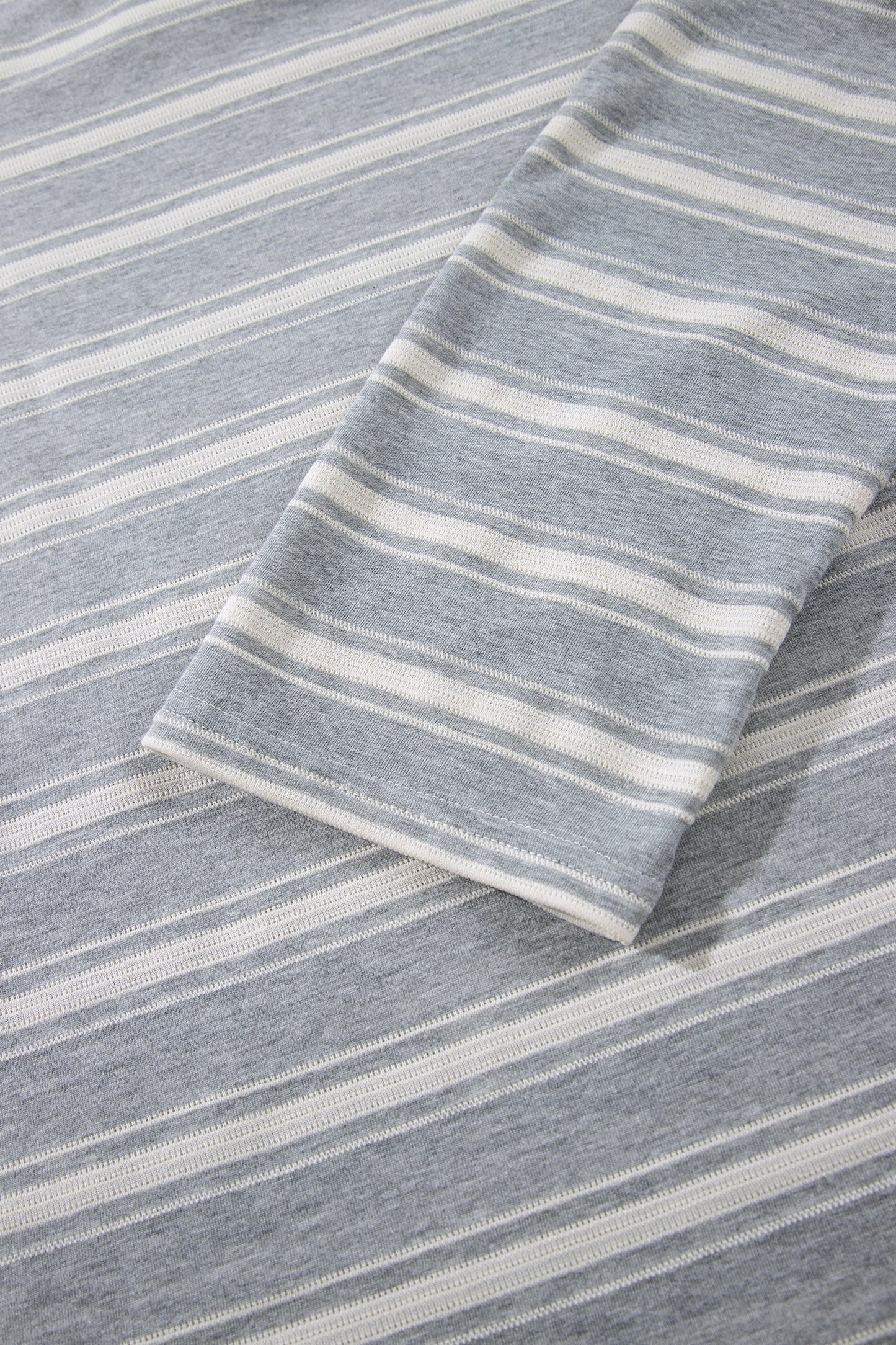 Gray Stripe Long Sleeve Tunic Top