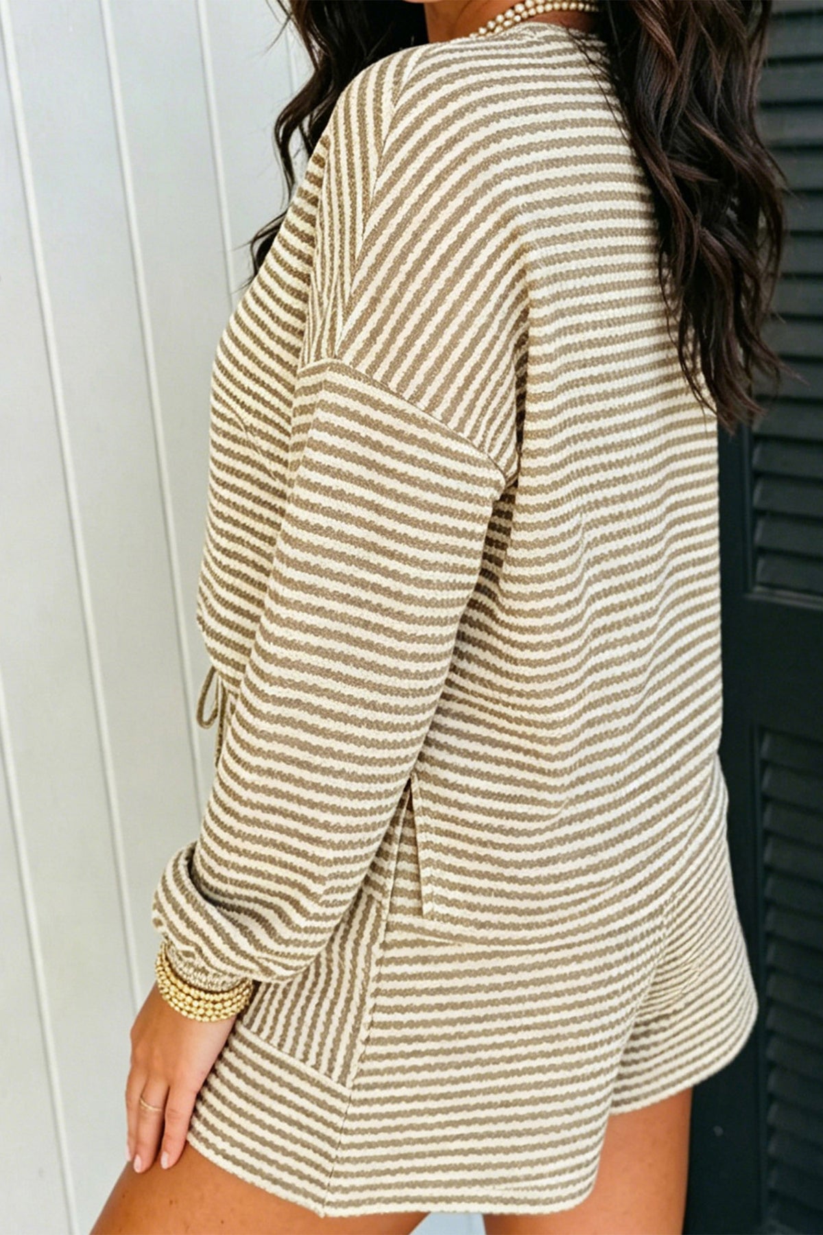Stripe Two Piece Short Set