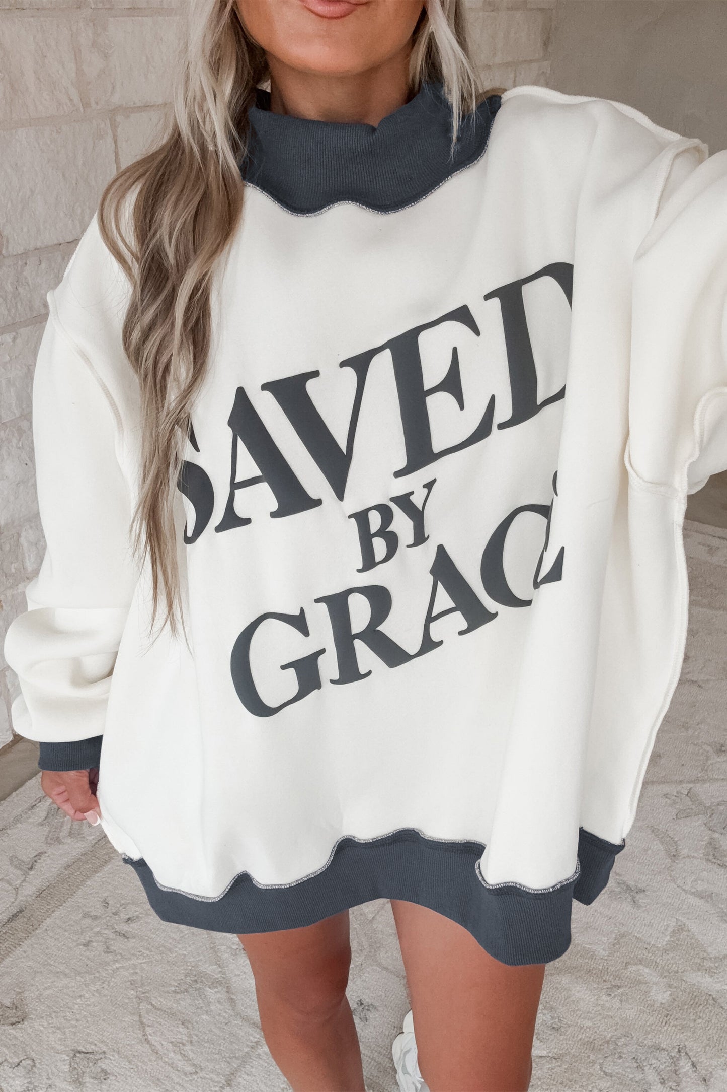 Saved By Grace Oversized Sweatshirt