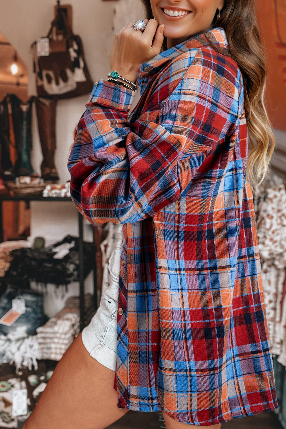 Plaid Print Loose Vintage Shirt
