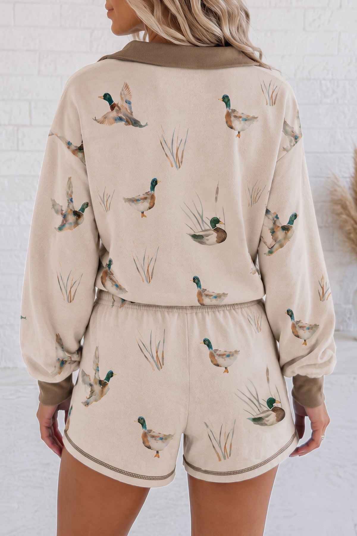 Khaki Mallard Shorts Set