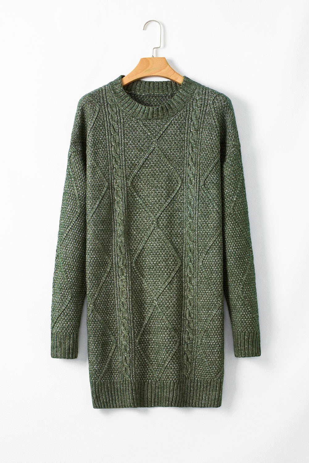 Cable Knit Drop Sweater Dress