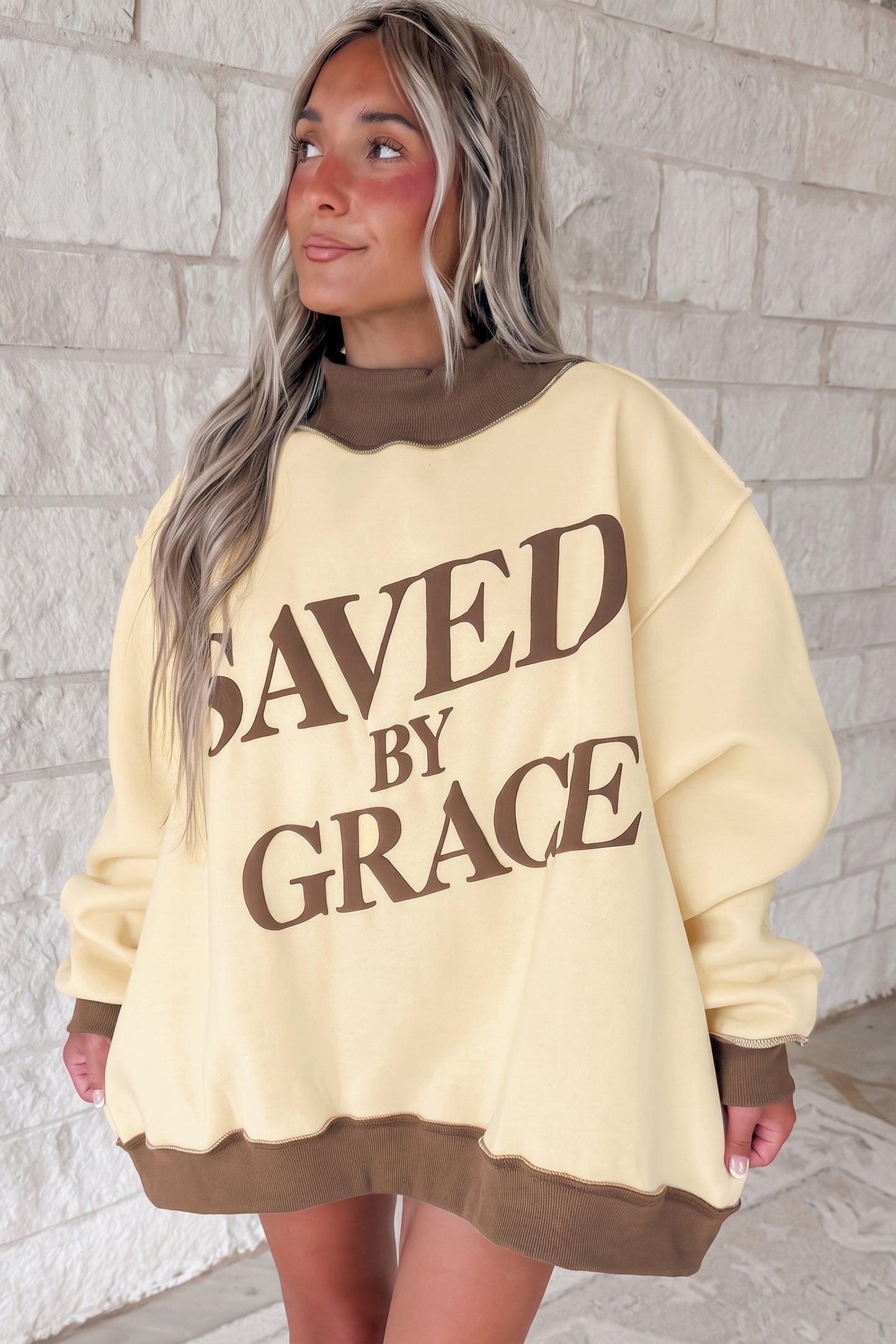 Saved By Grace Oversized Sweatshirt