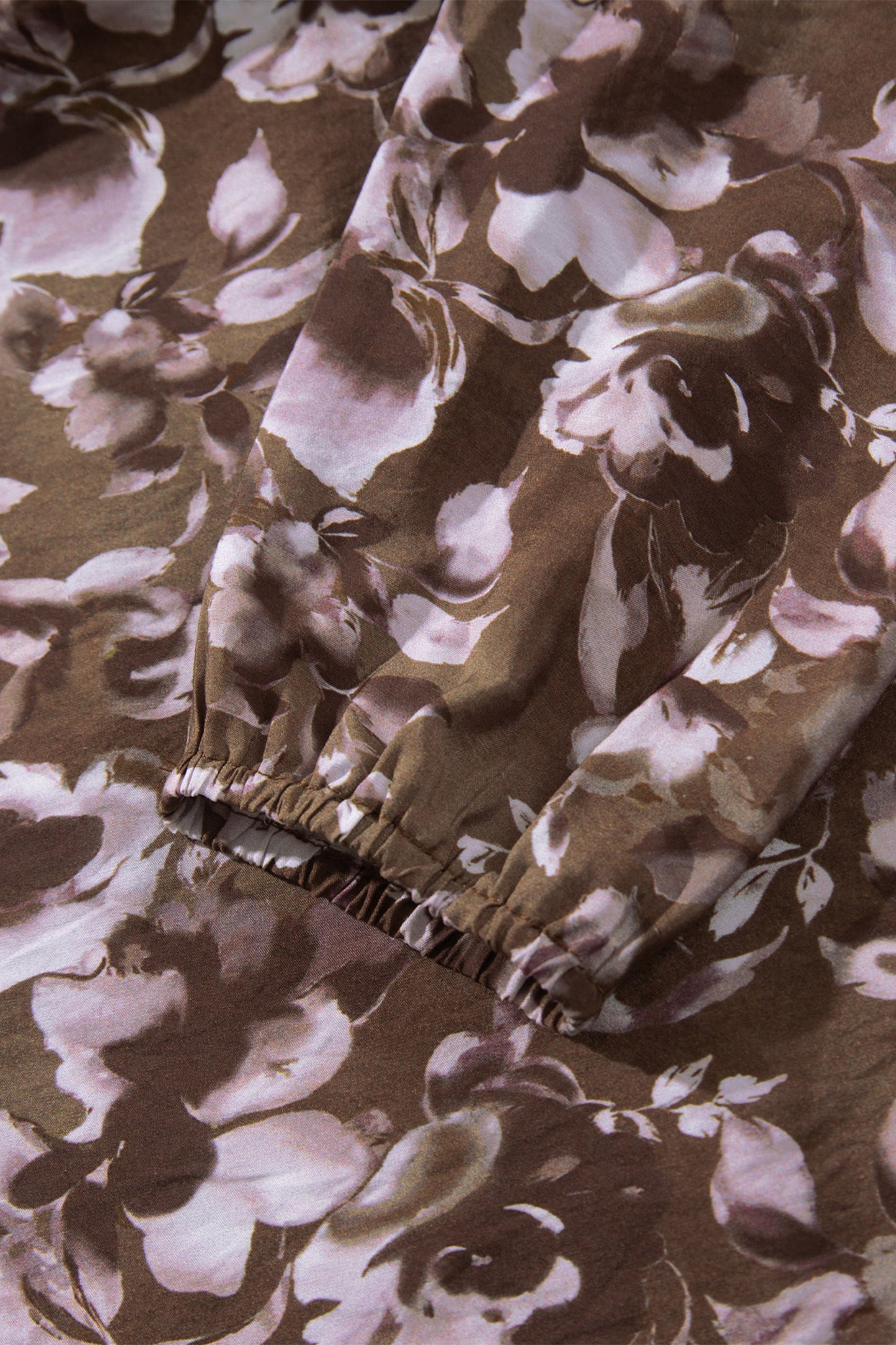Brown Floral Print Mini Shift Dress