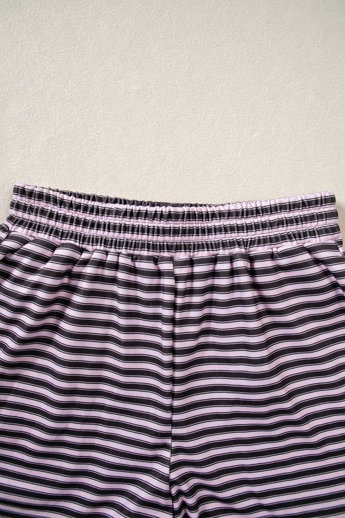 Stripe Long Sleeve Oversized Top & Shorts Set