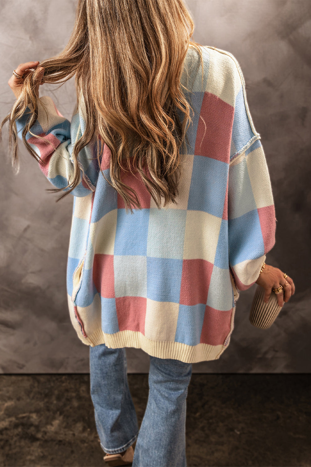 Checkered Vibrant Cardigan