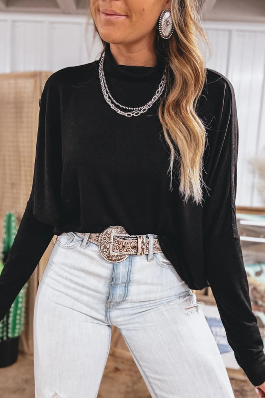 High Neck Long Sleeve Top