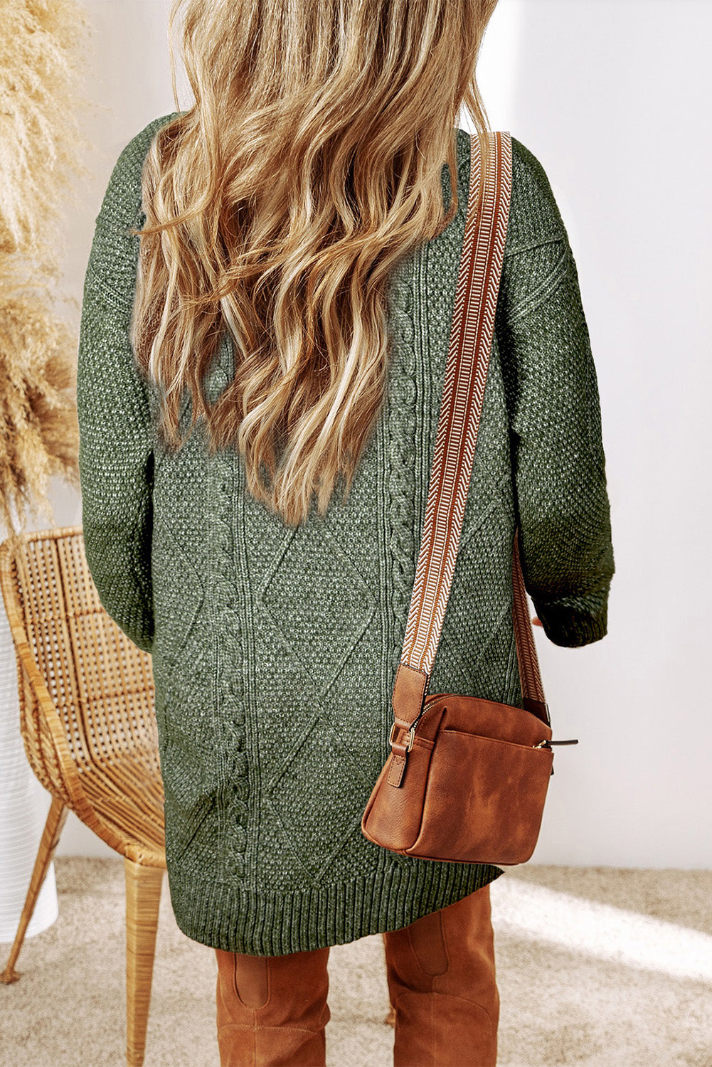 Cable Knit Drop Sweater Dress