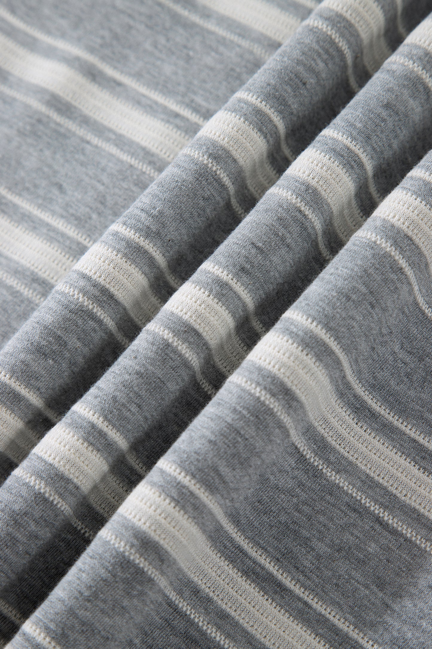 Gray Stripe Long Sleeve Tunic Top